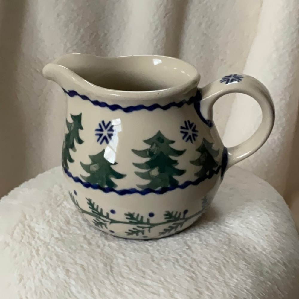 Handmade Polish Pottery Small Pitcher